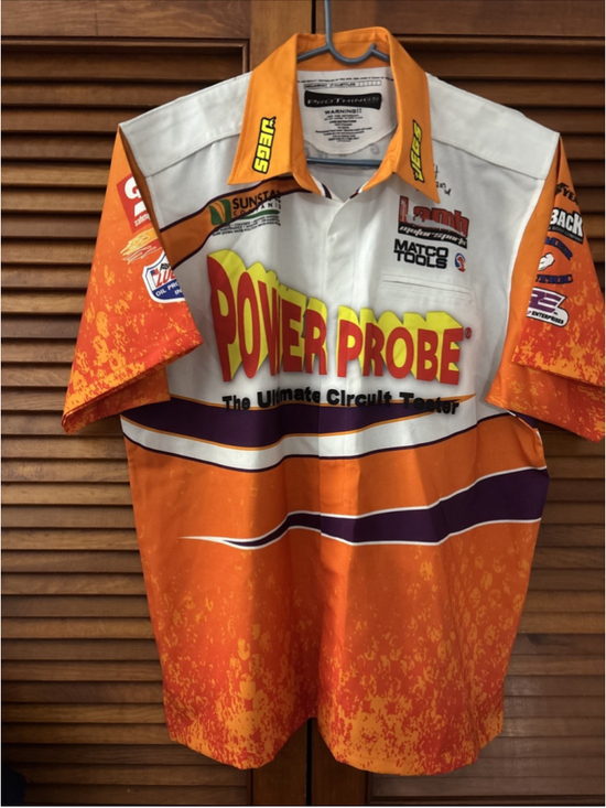 ProThings.com Other - Lamb Motorsports Justin Lamb NHRA Team Crew Button Down Shirt Signed Size XL